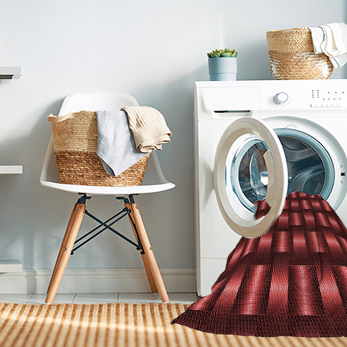 Machine Washable Transitional Red Rug in a Washing Machine, wshpat465rd