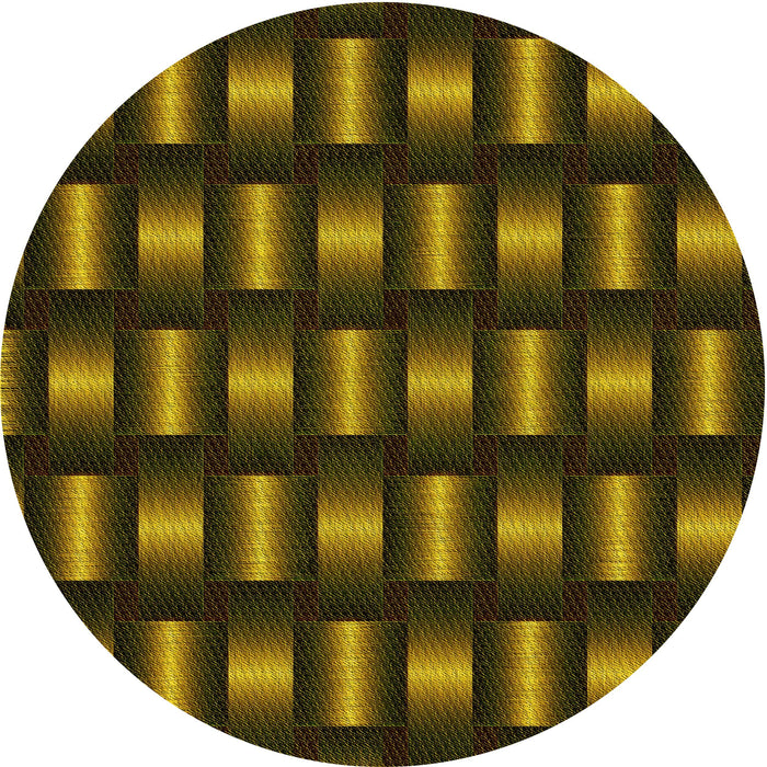 Square Patterned Black Brown Rug, pat465yw