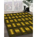 Machine Washable Transitional Black Brown Rug in a Family Room, wshpat465yw