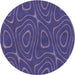 Square Patterned Dark Slate Blue Purple Rug, pat466blu