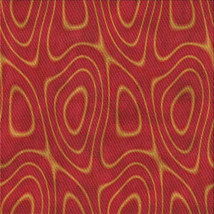 Round Patterned Red Rug, pat466org