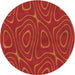 Square Patterned Red Rug, pat466org