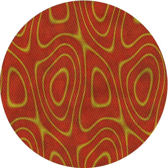 Square Patterned Orange Red Orange Rug, pat466yw
