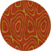 Square Patterned Orange Red Orange Rug, pat466yw