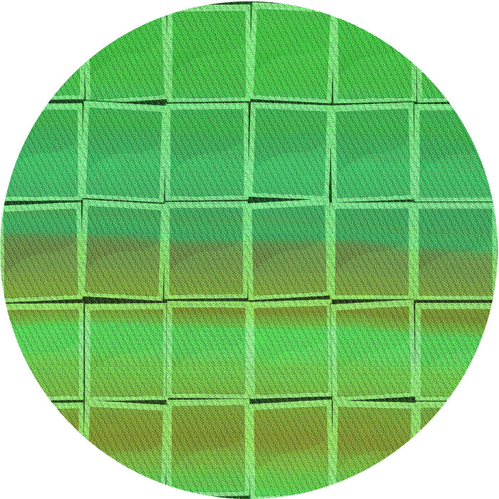 Square Machine Washable Transitional Dark Lime Green Rug in a Living Room, wshpat467grn