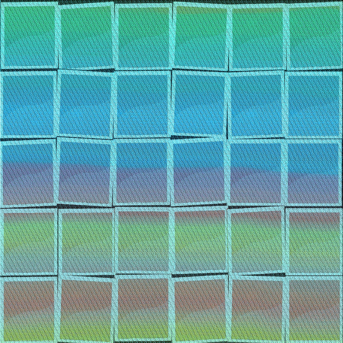 Round Patterned Deep-Sea Green Rug, pat467lblu