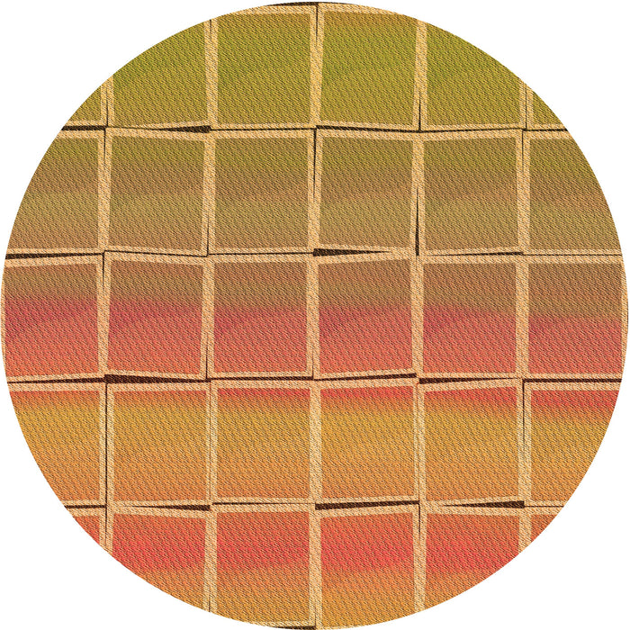 Square Machine Washable Transitional Yellow Rug in a Living Room, wshpat467org