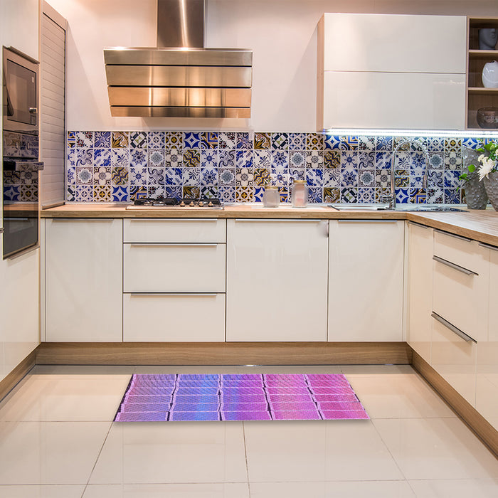 Patterned Purple Rug in a Kitchen, pat467pur
