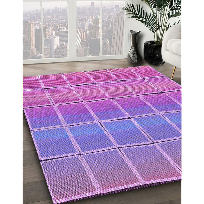 Machine Washable Transitional Purple Rug in a Family Room, wshpat467pur