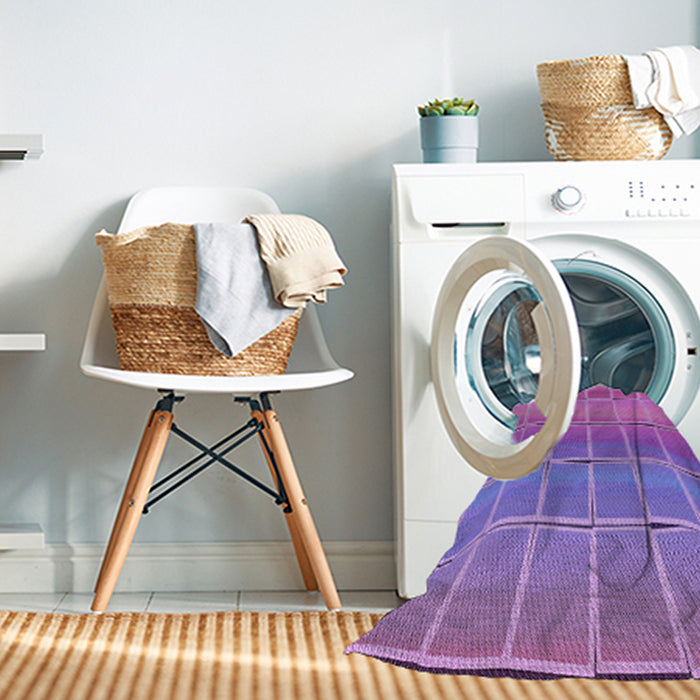 Machine Washable Transitional Purple Rug in a Washing Machine, wshpat467pur