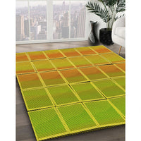 Patterned Golden Brown Yellow Rug, pat467yw