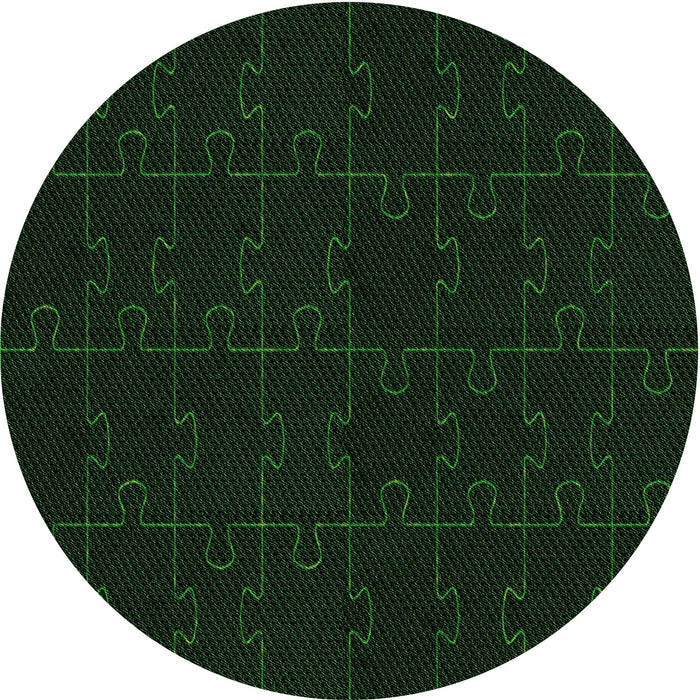 Square Machine Washable Transitional Deep Emerald Green Rug in a Living Room, wshpat468grn