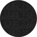 Square Patterned Black Rug, pat468gry