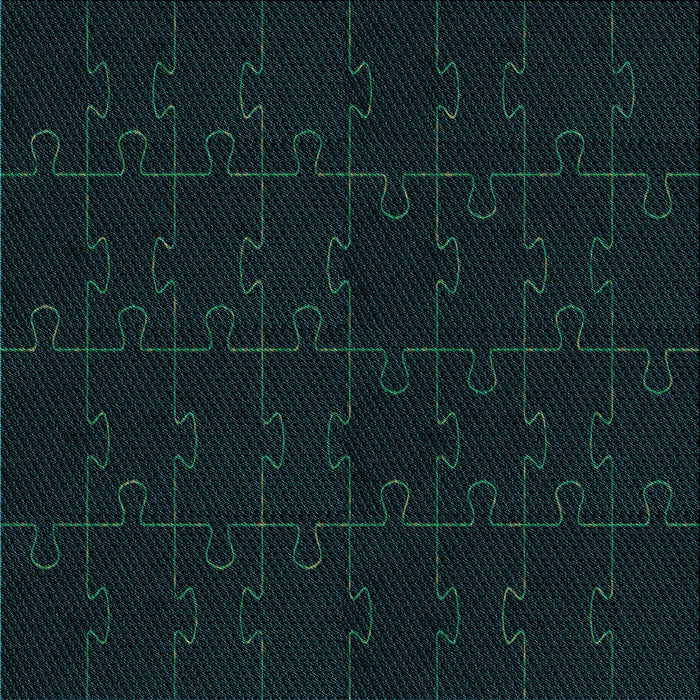 Round Patterned Black Rug, pat468lblu