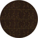 Square Patterned Black Rug, pat468org