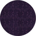 Square Machine Washable Transitional Purple Rug in a Living Room, wshpat468pur