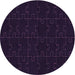 Square Patterned Purple Rug, pat468pur