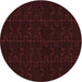 Square Patterned Chocolate Brown Rug, pat468rd