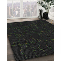 Patterned Light Black Novelty Rug, pat468