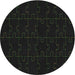 Sideview of Patterned Light Black Novelty Rug, pat468