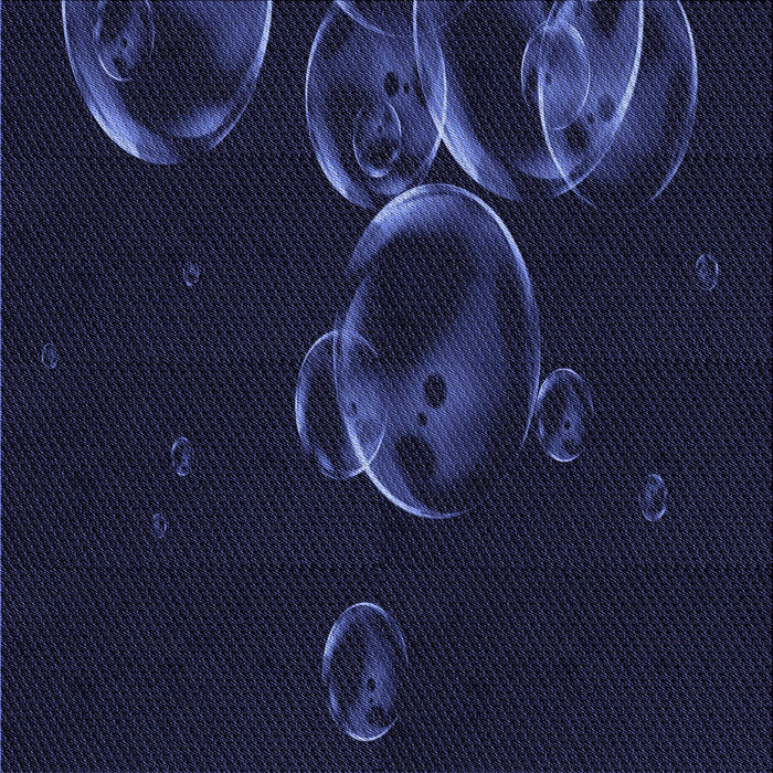 Round Patterned Night Blue Rug, pat469blu