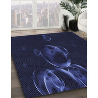 Patterned Night Blue Rug, pat469blu