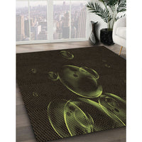 Patterned Milk Chocolate Brown Rug, pat469brn