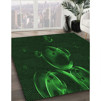 Patterned Green Rug, pat469grn