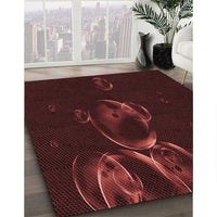 Patterned Chocolate Brown Rug, pat469rd