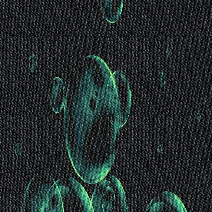 Patterned Black Novelty Rug, pat469