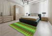 Patterned Seaweed Green Rug in Family Room, pat47grn