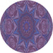 Square Machine Washable Transitional Purple Rug in a Living Room, wshpat470blu