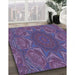 Machine Washable Transitional Purple Rug in a Family Room, wshpat470blu