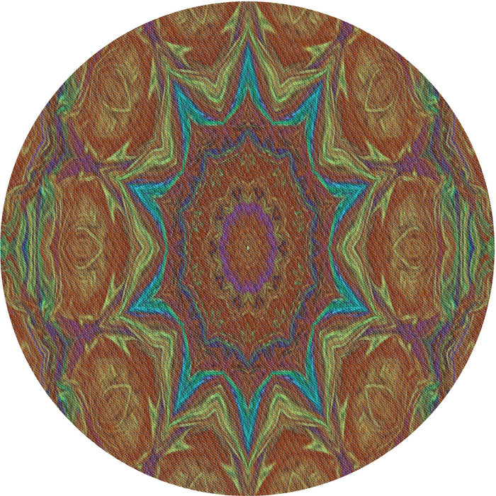 Square Machine Washable Transitional Brown Red Rug in a Living Room, wshpat470lblu