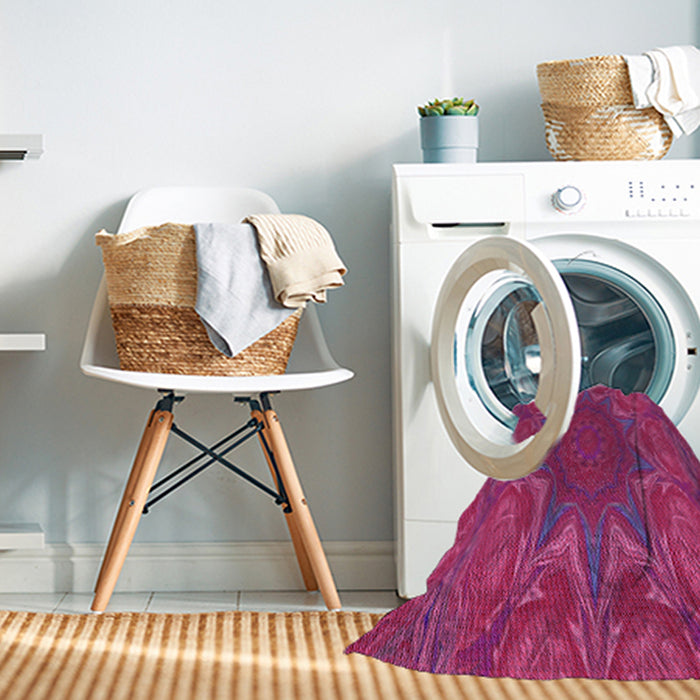 Machine Washable Transitional Neon Pink Rug in a Washing Machine, wshpat470pur