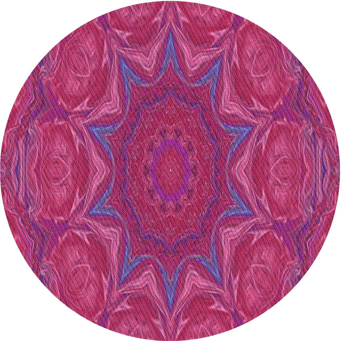 Square Machine Washable Transitional Neon Pink Rug in a Living Room, wshpat470pur