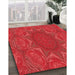 Machine Washable Transitional Red Rug in a Family Room, wshpat470rd