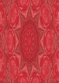 Machine Washable Transitional Red Rug, wshpat470rd