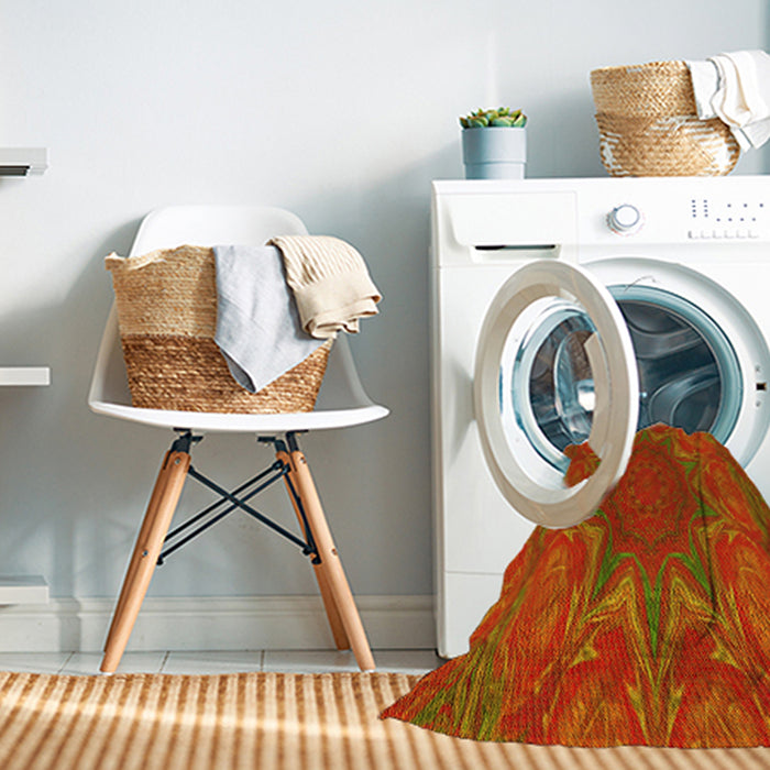 Machine Washable Transitional Red Rug in a Washing Machine, wshpat470yw