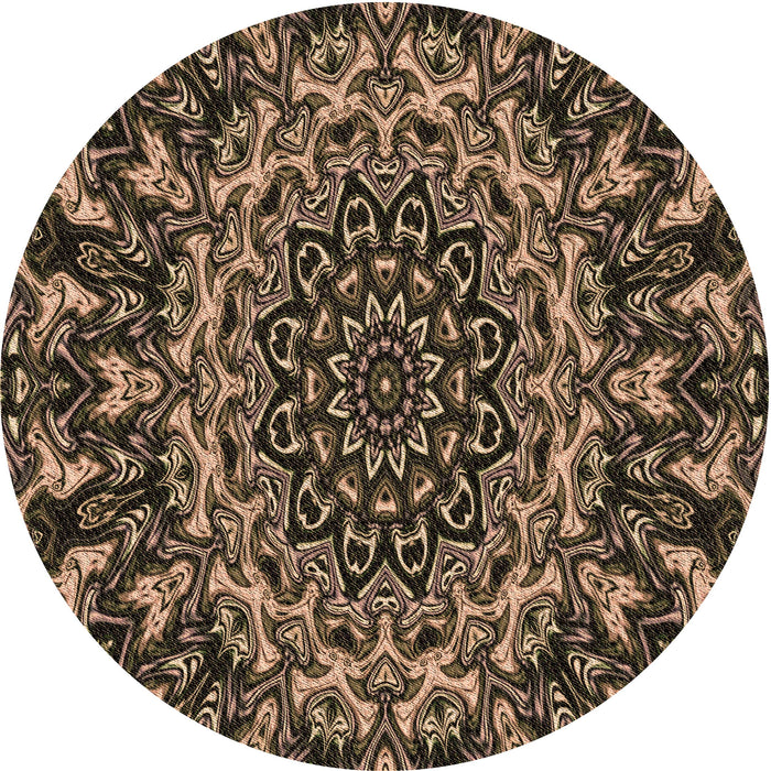 Square Machine Washable Transitional Peru Brown Rug in a Living Room, wshpat471brn