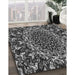 Patterned Charcoal Black Rug in Family Room, pat471gry