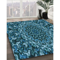 Patterned Blue Rug, pat471lblu