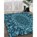 Patterned Blue Rug in Family Room, pat471lblu