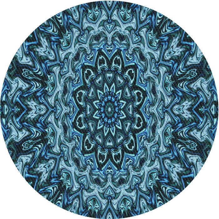 Square Patterned Blue Rug, pat471lblu