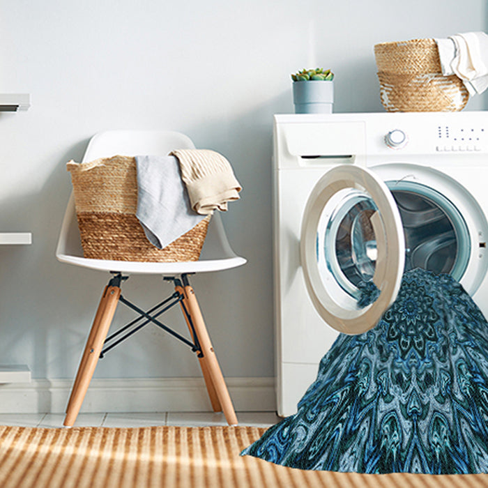 Machine Washable Transitional Blue Rug in a Washing Machine, wshpat471lblu