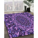 Patterned Purple Rug in Family Room, pat471pur