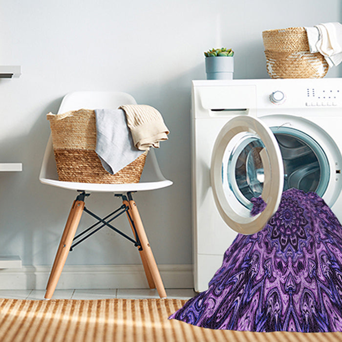 Machine Washable Transitional Purple Rug in a Washing Machine, wshpat471pur