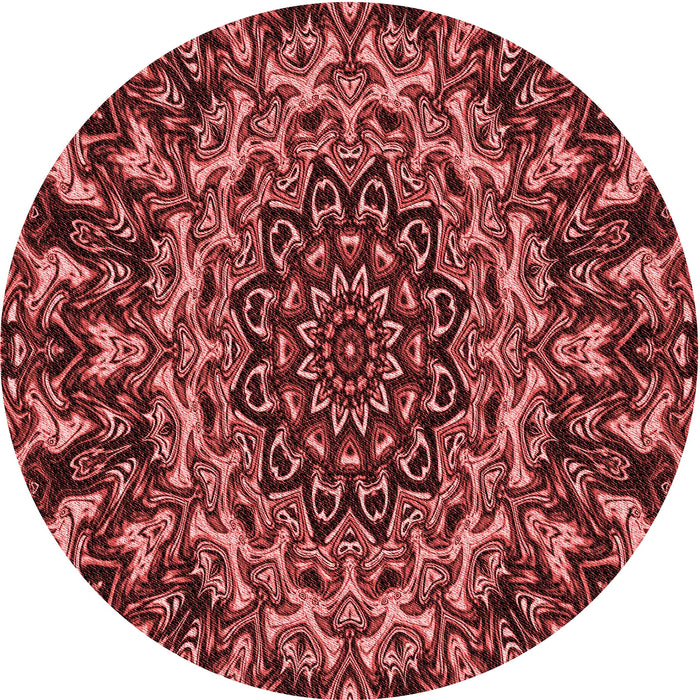 Square Patterned Dark Red Rug, pat471rd