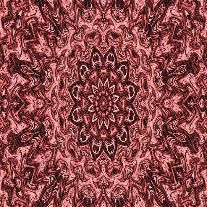 Round Patterned Dark Red Rug, pat471rd