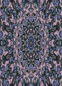 Patterned Charcoal Black Novelty Rug, pat471